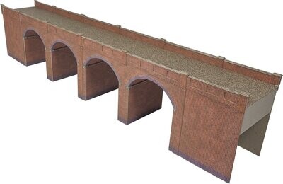 Metcalfe PO240 OO/HO Scale Double Track Red Brick Viaduct Card Kit