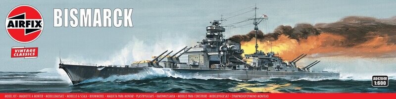 Airfix A04204V Bismarck 1:600 Scale Plastic Model Kit