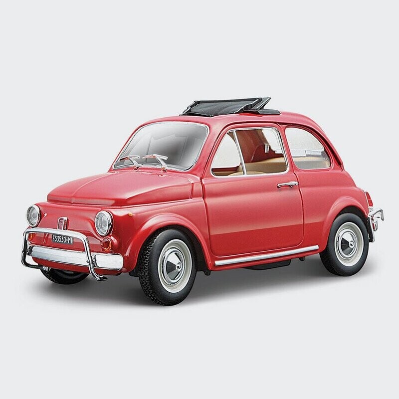 Bburago 18-22099 1968 Fiat 500L Red 1:24 Scale Diecast Model