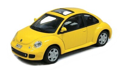 Cararama 431380 VW New Beetle Yellow 1:43 Scale Diecast Model