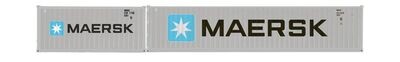 Hornby R60126 Maersk, Container Pack, 1 x 20' and 1 x 40' Containers - Era 11
