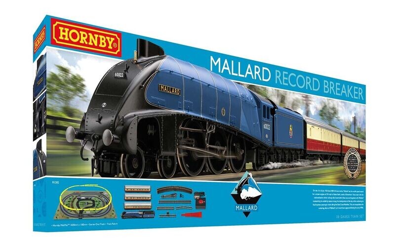 Hornby R1282M Mallard Record Breaker Train Set OO Gauge