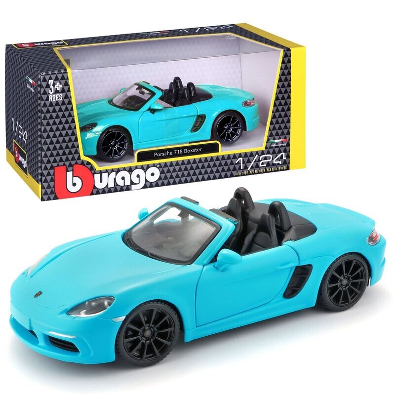 Bburago 18-21087 Porsche 718 Boxster Blue 1:24 Scale Diecast Model
