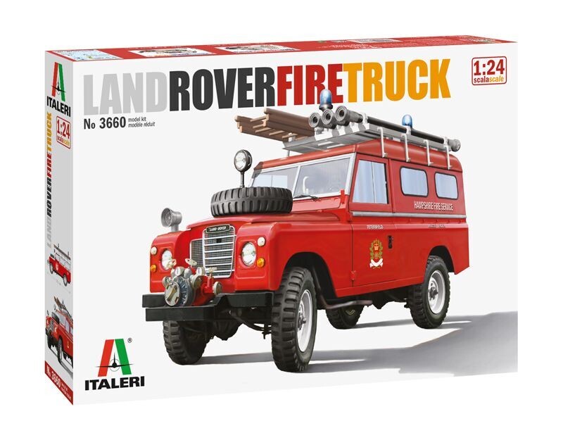 Italeri 3660 Land Rover Fire Truck 1:24 Scale Plastic Model Kit