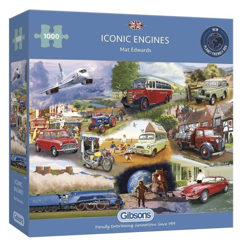 Gibsons G6293 Iconic Engines 1000 Piece Jigsaw Puzzle
