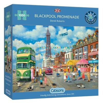 Gibsons G6351 Blackpool Promenade 1000 Piece Jigsaw Puzzle