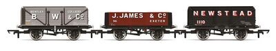 Hornby R60103 Triple Wagon Pack, B.W & Co, J. James & Co. & Newstead Colliery - Era 3