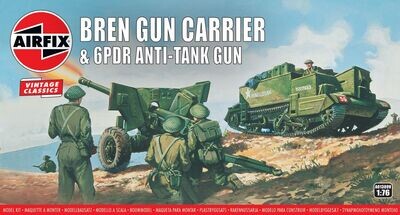 Airfix A01309V Bren Gun Carrier & 6PDR Anti-Tank Gun 1:76 Scale Plastic Model Kit