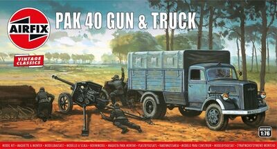 Airfix A02315V Pak 40 Gun & Truck 1:76 Scale Plastic Model Kit
