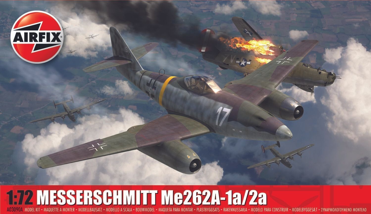 Airfix A03090A Messerschmitt Me262A-1a/2a 1:72 Scale Plastic Model Kit
