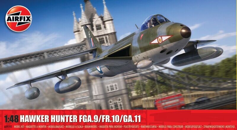 Airfix A09192 Hawker Hunter FGA.9/FR.10/GA.11 1:48 Scale Plastic Model Kit