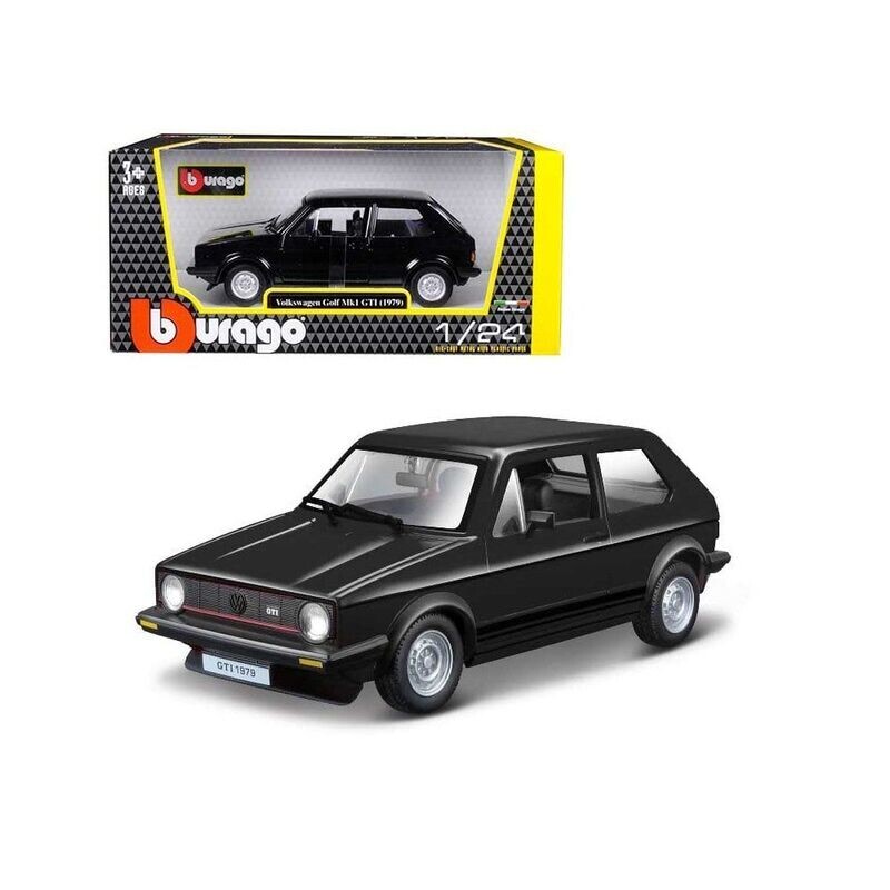 Bburago 18-21089 VW Golf 1979- Black 1:24 Scale Diecast Model