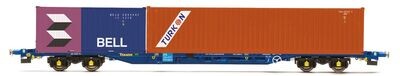 Hornby R60224 Touax, KFA Container Wagon with 2 Containers - Era 11