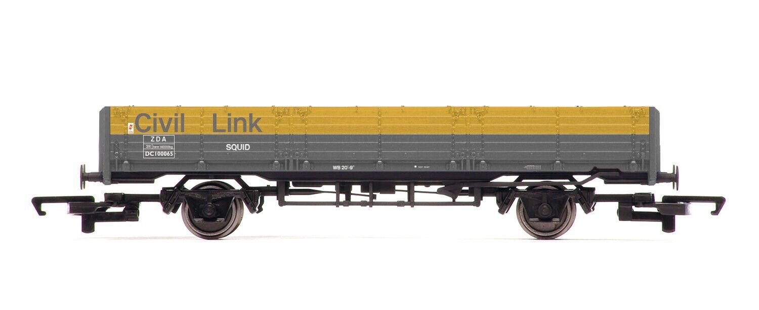 Hornby R60230 RailRoad Civil Link, 'ZDA' 45 Ton Open 'Squid' Wagon, 100065 - Era 8