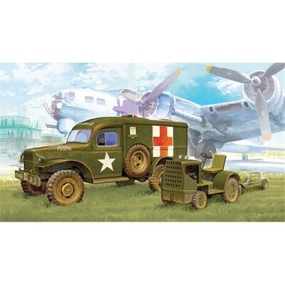 Academy 13403 WWII US Ambulance & Towing Tractor 1:72 Scale Plastic Model Kit