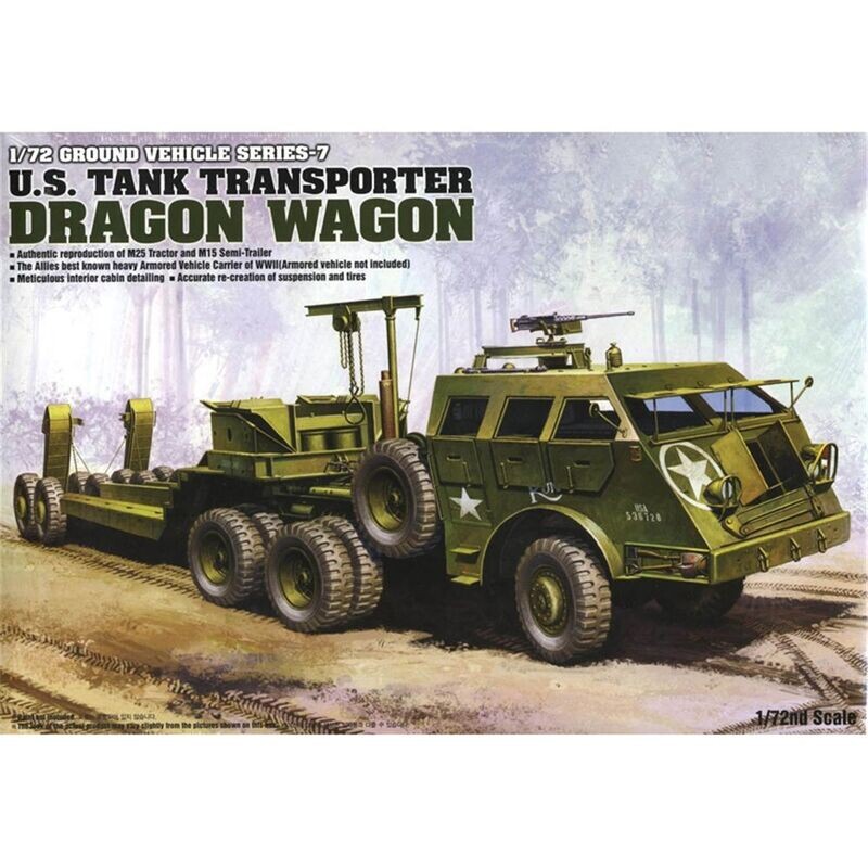 Academy 13409 M26 Dragon Wagon 1:72 Scale Plastic Model Kit