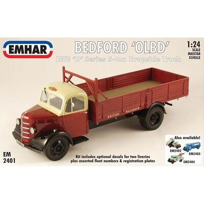 EMHAR No 2401 Bedford O Series LWB Dropside Truck 1:24 Scale Plastic Model Kit