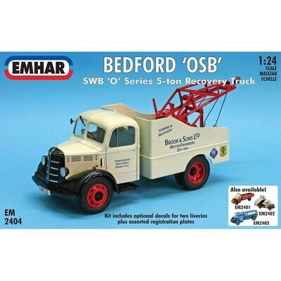 EMHAR No 2404 Bedford O Series SWB Recovery Truck 1:24 Scale Plastic Model Kit