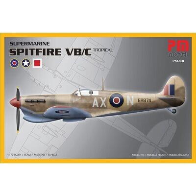 PM Model PM-101 Supermarine Spitfire VB/VC Tropical 1:72 Scale Plastic Model Kit