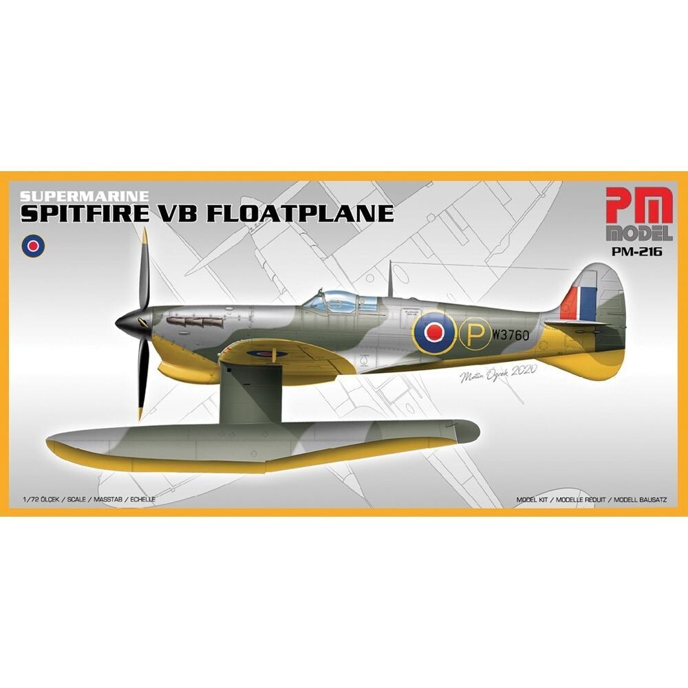PM Model PM-216 Supermarine Spitfire Floatplane 1:72 Scale Plastic Model Kit