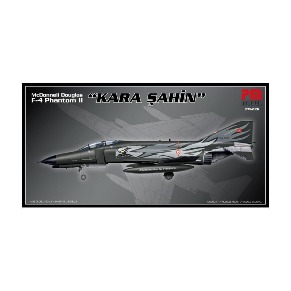 PM Model PM-226 F-4 Phantom II Kara Şahin (Black Falcon) 1:96 Scale Plastic Model Kit