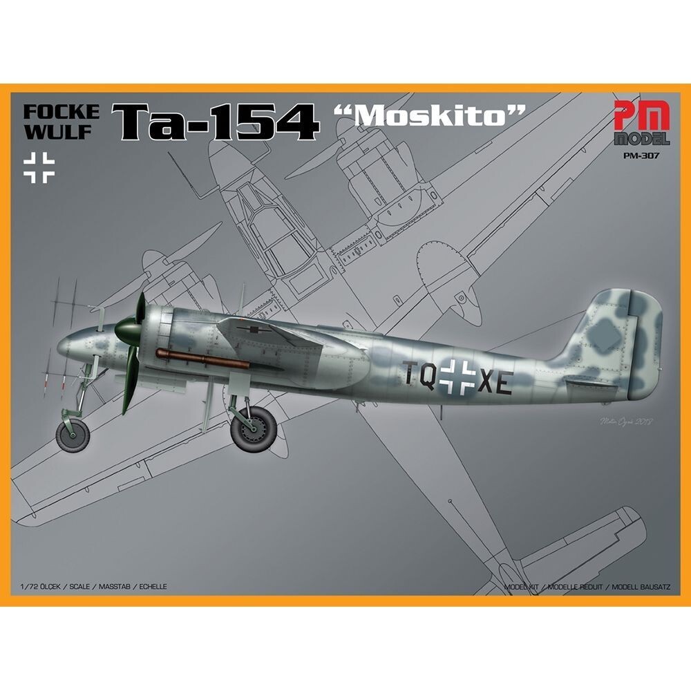 PM Model PM-307 Focke Wulf Ta-154 Moskito 1:72 Scale Plastic Model Kit