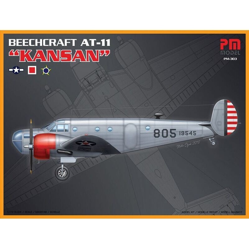 PM Model PM-303 Beechcraft AT-11 Kansan 1:72 Scale Plastic Model Kit