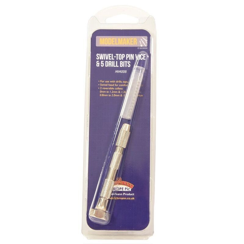 ModelMaker MM008 Swivel-top Pin Vice & Five Drill Bits
