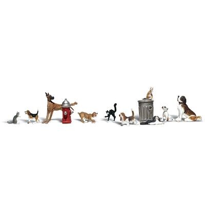 Woodland Scenics A1841 Dogs & Cats HO/OO Scale