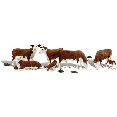 Woodland Scenics A1843 Hereford Cows HO/OO Scale