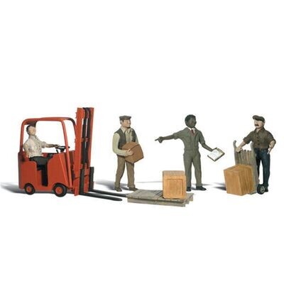 Woodland Scenics A1911 Workers With Forklift HO/OO Scale