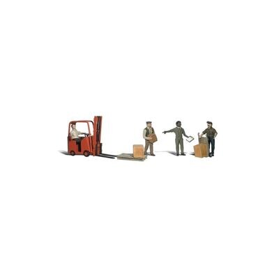Woodland Scenics A2192 Workers With Forklift N Scale