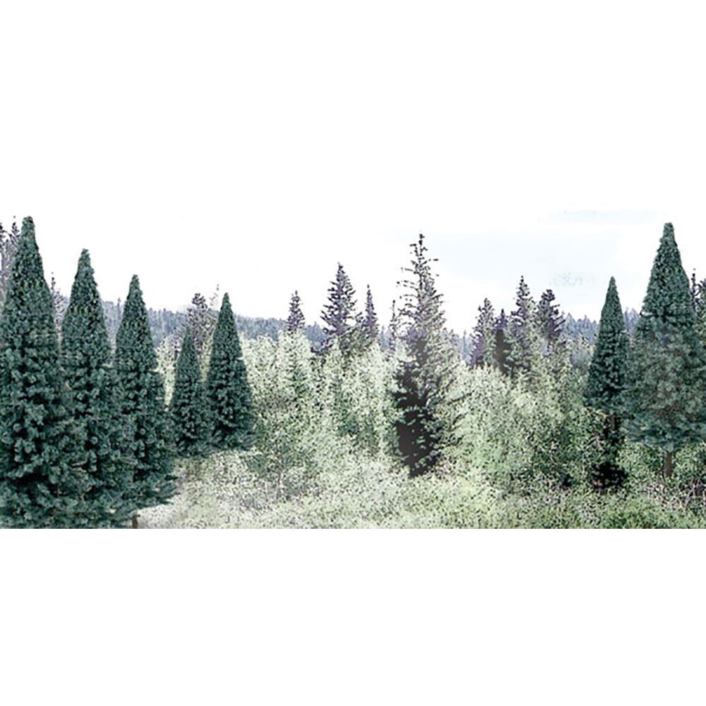 Woodland Scenics TR1587 2"-4" Ready Made Blue Spruce Value Pack (18/Pk)