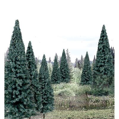 Woodland Scenics TR1588 4"-6" Ready Made Blue Spruce Value Pack (13/Pk)