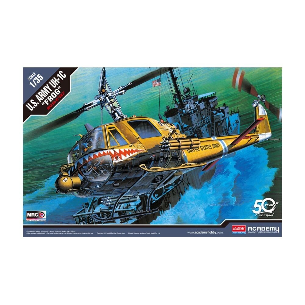Academy 12112 US Army UH-1C Frog (Huey) 1:35 Scale Plastic Model Kit