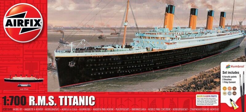 Airfix A50164A RMS Titanic Gift Set 1:700 Scale Plastic Model Kit