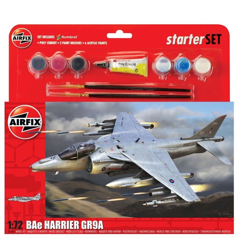 Airfix A55300A Gift Set - BAE Harrier GR.9A 1:72 Scale Plastic Model Kit