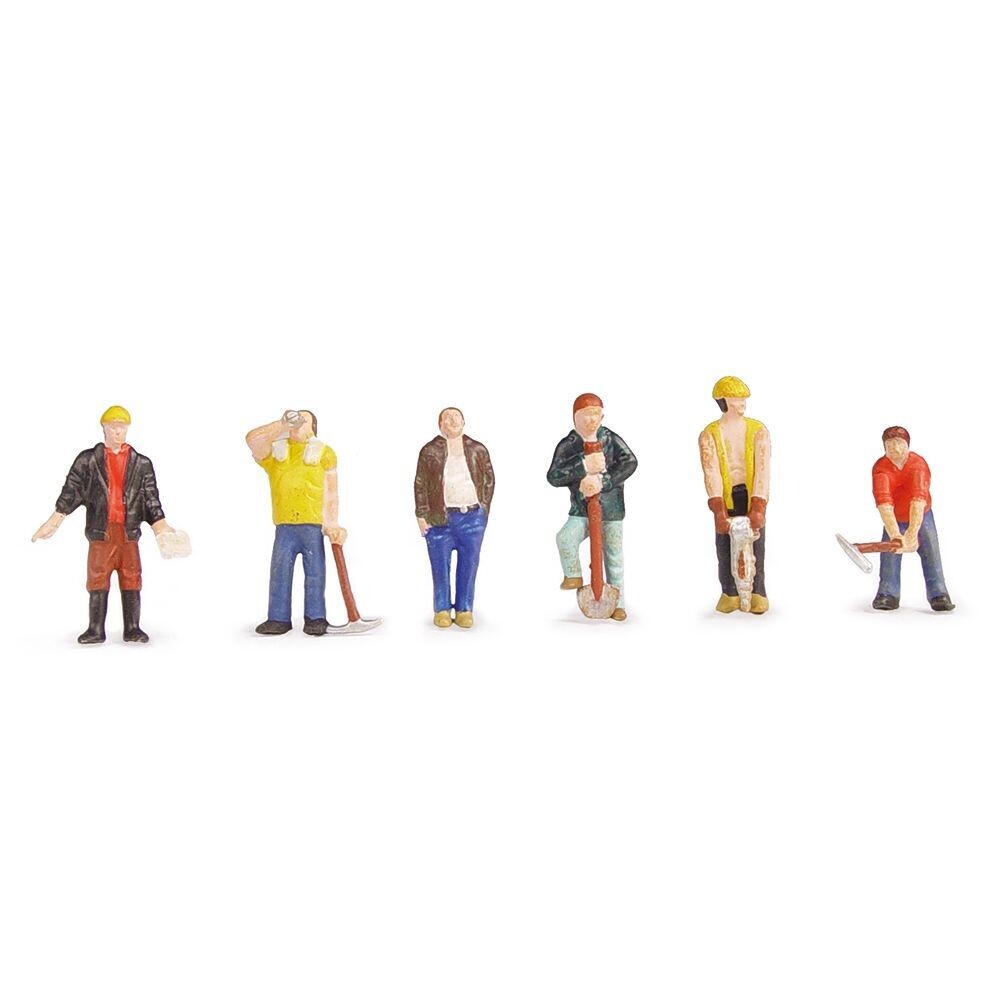 Bachmann 36-042 Construction Workers Figures x 6 OO/HO Gauge