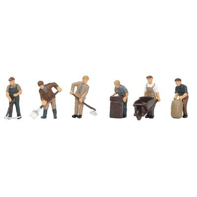 Bachmann 36-413 1940s/'50s Arable Farming Figures x 6 OO/HO Gauge