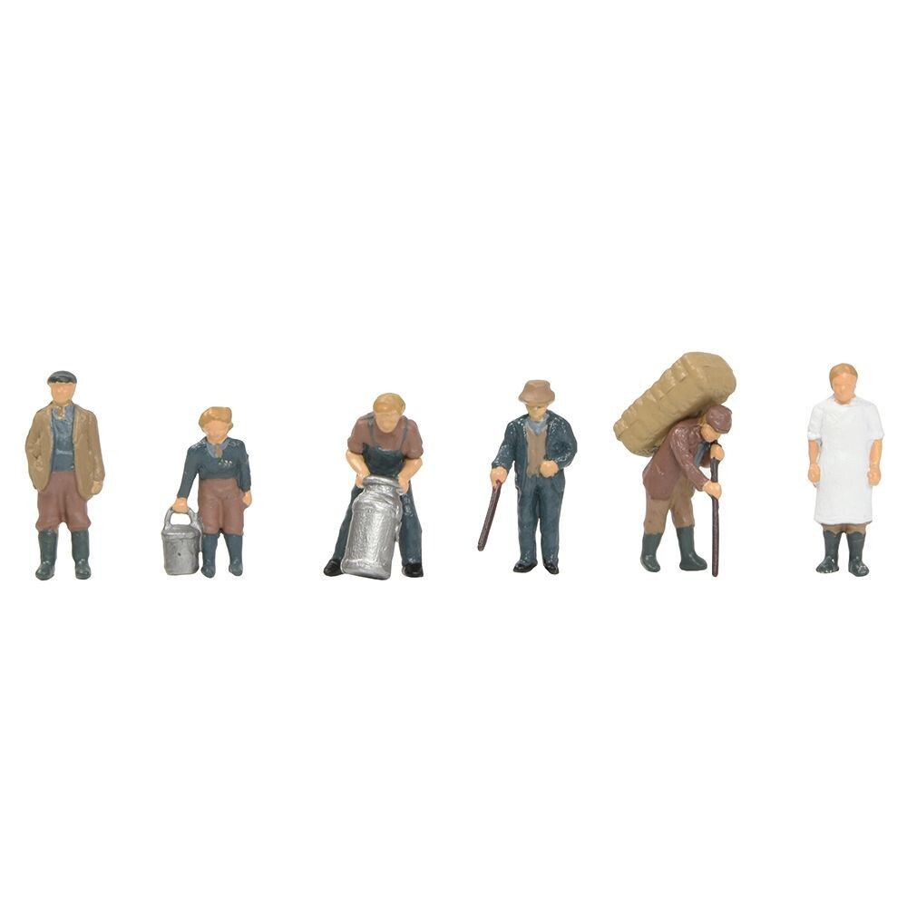 Bachmann 36-414 1940s/'50s Livestock Farming Figures x 6 OO/HO Gauge