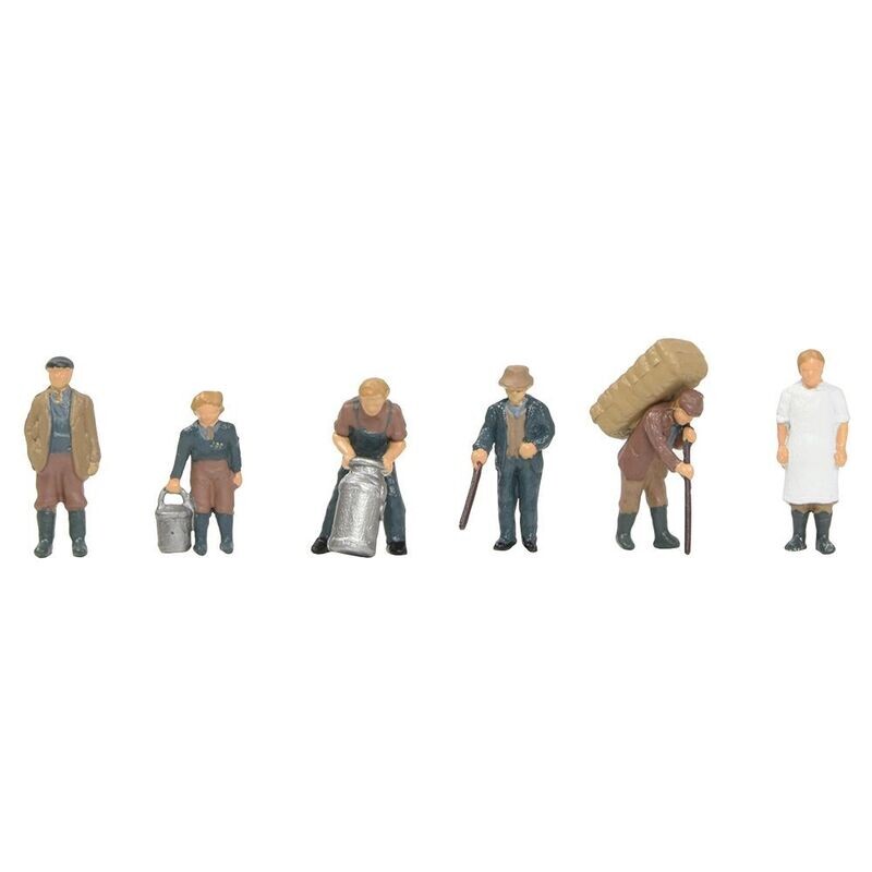 Bachmann 36-414 1940s/'50s Livestock Farming Figures x 6 OO/HO Gauge