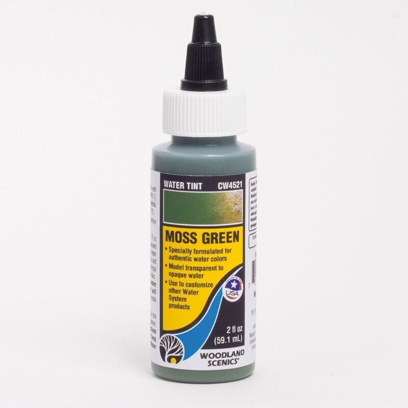 Woodland Scenics CW4521 Moss Green Water Tint 2 fl oz (59.1 mL).