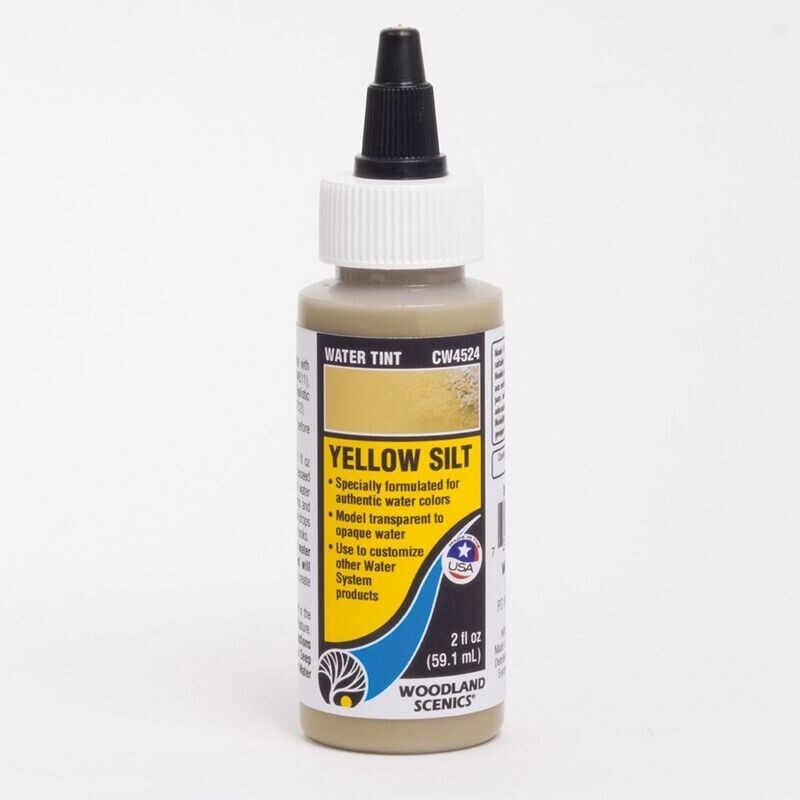 Woodland Scenics CW4524 Yellow Silt Water Tint 2 fl oz (59.1 mL).