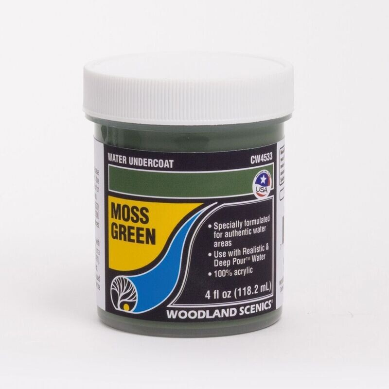 Woodland Scenics CW4533 Moss Green Water Undercoat 4 fl oz (118.2 mL).