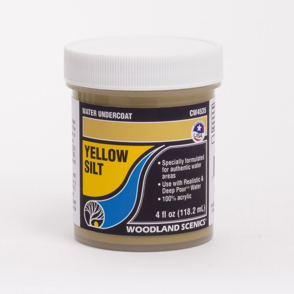 Woodland Scenics CW4535 Yellow Silt Water Undercoat 4 fl oz (118.2 mL).