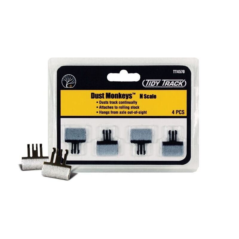 Woodland Scenics Tidy Track TT4570 Dust Monkeys® - N Scale 4 PCS
