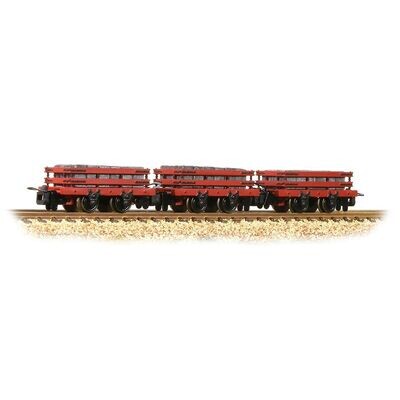 Bachmann 393-076 Slate Wagons 3-Pack Red with Slate Load [W, WL]