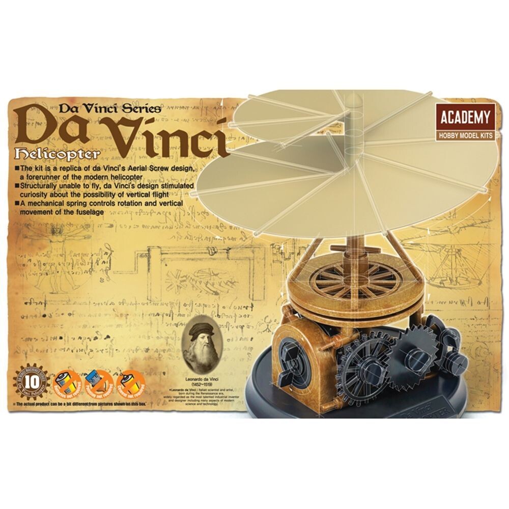 Academy 18159 Da Vinci Helicopter Plastic Model Kit