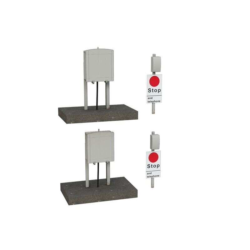 Bachmann 44-0500 Scenecraft Lineside Relay Boxes and Telephone OO/HO Gauge
