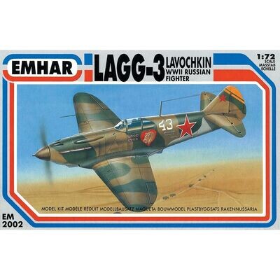 EMHAR No 2002 LaGG-3 WWII Soviet Fighter Plane 1:72 Scale Plastic Model Kit